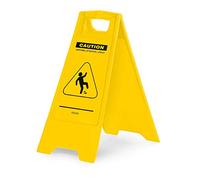 Ulsonix Segnaletica Pavimento Scivoloso Cartello Avvertenza Pericolo Caduta WS 1 (Plastica, Giallo, Nero, Pieghevole)