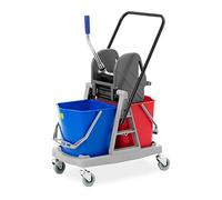 ulsonix Secchio lavapavimenti professionale con strizzatore - 2 secchi - 2 x 17 L UNICLEAN TWO34