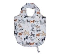 Ulster Weavers, Dog Days, rotolo riutilizzabile, pieghevole, borsa per la spesa in 100% poliestere, comoda come borsa o zaino, portatile e pratico, tema animale, grigio, taglia unica, Giorni del cane,
