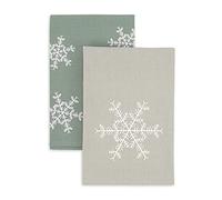 Ulster Weavers Strofinacci in 100% cotone, fiocchi di neve, confezione da 2, colore: verde salvia (023SNFL)