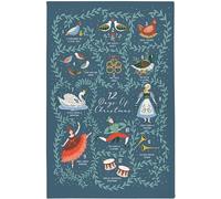 Ulster Weavers - Strofinaccio con i dodici giorni di Natale (74 x 48 cm) - 100% cotone - lavabile - Strofinaccio con calendario natalizio - Strofinaccio per conto alla rovescia natalizio - Accessori e