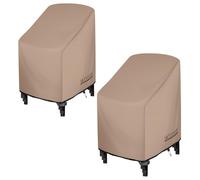 ULTCOVER Copertura per sedia da patio impilabile, impermeabile, per esterni, confezione da 2, adatta fino a 66 x 86 x 114 cm (larghezza x profondità x altezza)