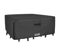 ULTCOVER Fodera rettangolare in tela resistente 600D per tavolo e sedie da patio, impermeabile, per mobili per uso generale all'aperto, 320 cm di lunghezza x 188 cm di larghezza x 71 cm di altezza