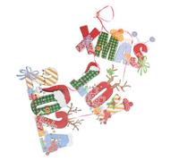 ULTECHNOVO 1 Impostato Decorazione per L'atmosfera della Festa Appesa alla Porta di Natale (attaccatura alla Porta Dell'omino di Pan di) Addobbi Natalizi Ciondolo Natalizio Carta