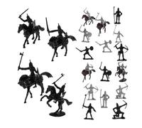 ULTECHNOVO 1 Set di cavalleria arredamento del cavallo Figure giocattolo di soldati romani figurine medievali soldatini e action figure giocattoli da cavaliere plastica