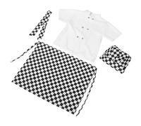 ULTECHNOVO 1 Set Divisa da cuoco per Costume da cottura per cappello da cuoco per Costume da chef per ragazzi che cucinano un outfit cotone