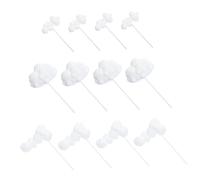 ULTECHNOVO 1 Set Plugin Di Decorazione Della Torta Di Decorazione Torta Compleanno Nube Decorazioni Per Torte Toppers Di Torta Bianca Materiale Felpato 12 Pezzi