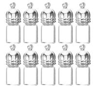 ULTECHNOVO 10 Pezzi Bottiglie di Vetro Trasparente Tappo Avvitabile in Metallo Mini Bottiglie dei Desideri 23x11mm per Artigianato e Creazione Galleggianti