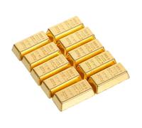 ULTECHNOVO 10 Pezzi Brics Miniature Minibar Mattone Miniatura Della Casa Delle Bambole Mini Bar Propt Alle Bolle Piccoli D'oro Della Casa Lega Golden
