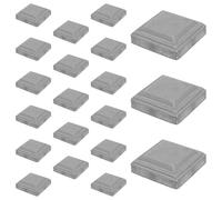 ULTECHNOVO 10 Pezzi Cappellini per Paletti da Recinzione in Ferro Argento, Cappelli Quadrati Resistenti All’usura per Sistemi di Ringhiera e Applicazioni Varie