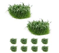 ULTECHNOVO 10 Pezzi Ciuffi D’erba Artificiale, e Modellismo | Aspetto Realistico, Plastica e Nylon, per Spazi Verdi in Miniatura, Bonsai e Scene Decorative