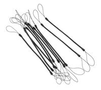 ULTECHNOVO 10 Pezzi Cordino Elastico Nero per Penna Stilo Struttura a Molla in Nylon e Pvc, Corda Anti-smarrimento Pratica e Resistente per Uso Quotidiano