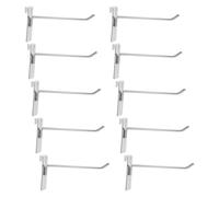 ULTECHNOVO 10 Pezzi Ganci e Facili da Installare per Pannelli Griglia in Ferro Argento Resistenti All’usura per Organizzazione Garage e Mensole Cucina