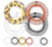 ULTECHNOVO 10 pezzi Pettini Elasticizzati Circolari in Plastica Flessibile per Capelli Donna Fascia Pettine Completo Antiscivolo per Acconciature Colori Classici Casuali Colore Casuale