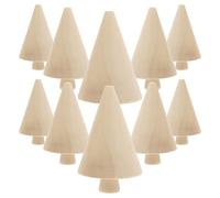 ULTECHNOVO 10 Pezzi Piccoli Alberi in Legno da Decorare per Interni e Scenari Miniature, Decorazioni Natalizie Fai da Te, Risparmio Spazio e Stile Rustico Beige