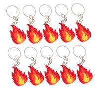 ULTECHNOVO 10 Pezzi Portachiavi Vigili del Fuoco Design Eroico in Pvc, Resistente e Pratico, Decorazione Unica per Feste a Tema Pompieri