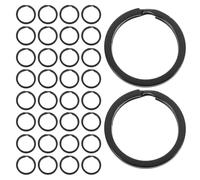ULTECHNOVO 100 Pezzi Anelli Portachiavi Piatti 25Mm in Metallo Doppio Anello Resistenti per Accessori Chiavi Casa Ufficio Fai da Te Gioielli Portachiavi Auto Targhette Cani