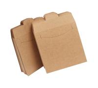 ULTECHNOVO 100 pezzi Bustine per CD Kraft Naturale Buste Vintage in Stile per Custodia CD Dvd e Documenti Multifunzione per Protezione e Organizzazione Dischi e Carte