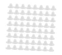 ULTECHNOVO 100 Pezzi Copriorecchini in Silicone Bianco Fermagli Sicuri per Orecchini Perno Dischi Piatti Antismarrimento per Donne Sostitutivo per Gioielli