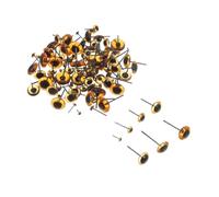 ULTECHNOVO 100 Pezzi Occhi di Vetro Realistici per Pupazzi e Peluche Sfera Occhi Sicuri per Cucito e Lavoro con Ago Accessori per Giochi all Uncinetto e Lavori Maglia Dimensioni Miste