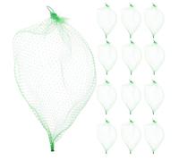 ULTECHNOVO 100 Pezzi Sacchetto a Rete per Frutta Borsa Rete la Frutta in Nylon e Plastica Verde Ventilato Facile da Pulire Grande Capacità in Cucina e Bagno
