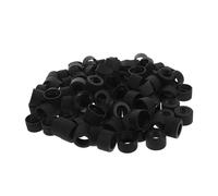 ULTECHNOVO 100 Pezzi Tappo a Vite Nero per Bottiglia di Olio Essenziale 28 Mm Design a Filettatura e Strisce Antiscivolo per Sigillatura Ermetica e Prevenzione Perdite in Ufficio