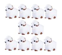 ULTECHNOVO 10pezzi Miniature Moss Sheep Figurines Adorable Tiny Sheep Statues for Micro Landscapes Terrariums and Creative Decorations