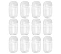 ULTECHNOVO 12 Pezzi Bottigliette di Plastica da Viaggio 30ml per Gel Lavamani, Leggere e Trasparenti con Tappo a Scatto per Famiglia o Viaggio
