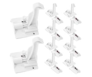 ULTECHNOVO 12pezzi Serratura Invisibile Per Armadietto Chiusure Sicurezza Per Ragazzo Ragazza Ragazza Per Cassetti e Installazione Adesivo Durevole Per Proteggere Mobili Piccoli