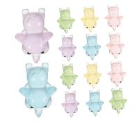 ULTECHNOVO 15 pezzi Miniature Resin Elephant Figurines Luminous Glow in The Dark Small Animal Figures For DIY Fairy Garden Micro Landscape Decor Table Accessories