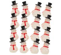 ULTECHNOVO 16pezzi Mini Pupazzo di Neve in Resina Funzione Fosforescente Ornamento Natale Piccolo Adatto per Decorazioni Micro Invernali Progetti Creativi e Collezioni