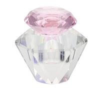ULTECHNOVO 1pezzi Bicchiere Nail Art Cristallo Irregolare con Coperchio Contenitore Trasparente per Miscelare Liquidi e Polveri per Professionisti e Uso Domestico Design Unico