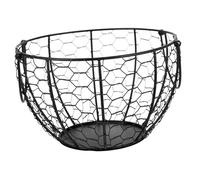ULTECHNOVO 1pezzi Cestino in Ferro Vintage Multiuso Per Uova e Frutta Resistente Alla Portaoggetti Da Cucina Retrò Per Casa e Ristorante Decorazione Tavolo e Organizer Multifunzionale