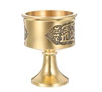 ULTECHNOVO 1Pezzi Coppa Buddha Rame Intagliata per Offerte Religiose e Decorazione per Sacrifici e Uso Accessori Buddisti Alta
