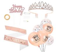 ULTECHNOVO 1Set Decorazioni Per Feste Compleanno Con Femminile e Palloncini Per Celebrazioni Compleanno e Speciali
