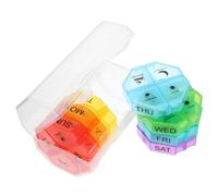 ULTECHNOVO 1set Organizer Settimanale Per Farmaci Porta Pastiglie Con Scomparti Per Ogni Della Settimana Custodia Da Viaggio Pratica e Trasparente