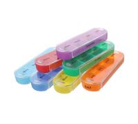 ULTECHNOVO 1set Portapillole Settimanale Portatile Con Scomparti Organizer Trasparente Per Medicinali Comodo Per Viaggi e Uso Quotidiano Resistente e Riutilizzabile
