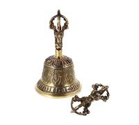 ULTECHNOVO 1Set Vajra Rame per Meditazione Campanella per Ritualità Tibetana e per Amanti Del Buddismo e Decorazione Feng