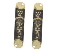 ULTECHNOVO 2 Impostati Doni ebrei Casa ebraica benedizione Mezuzah Blessing Mezuzah per casa Israele Door Mezuzah Torta di mezuzah Tradizionale Metal Religioso Mezuzah Carta