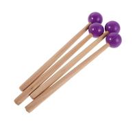ULTECHNOVO 2 Paia Bacchette per Percussioni in Gomma Bacchette per Xilofono Marimba in Legno Adatte per Esibizioni Scolastiche e Pratica Musicale