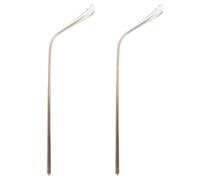 ULTECHNOVO 2 Pezzi Aste per Occhiali di Ricambio Oro in Lega e Silicone | Riduce la Pressione Sulle Orecchie, Installazione Semplice, Design Aerodinamico, Resistenza Agli Urti