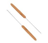 ULTECHNOVO 2 Pezzi Attrezzo per Innesco Pesca con Ago in Acciaio Inossidabile e Manico in Legno, Perfacile Infilatura di Vermi e Esche Vive in Pesca in Acqua Dolce e Laghi Selvaggi