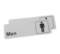 ULTECHNOVO 2 Pezzi Cartello Bagno in Alluminio Argento per Uomini e Donne Design Moderno e Identificazione Chiara, per Uffici e Locali Pubblici