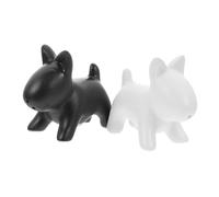 ULTECHNOVO 2 pezzi Contenitori Spezie in Forma Cane Shaker e Barattoli Condimenti per Cucina Facili da Usare e Design Nero e Bianco