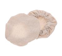 ULTECHNOVO 2 Pezzi Copertura per Barattoli in Stoffa Beige Riutilizzabile per Conservare Alimenti Freschi Protezione Cucina Pratica e Resistente