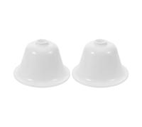 ULTECHNOVO 2 Pezzi Copertura Plastica in Polvere per Antipolvere e a Soffitto Ventilatore Bianca Design Curvo, Protezione Dalla Adattamento Stabile per Cucina e Soggiorno