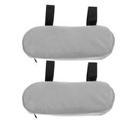 ULTECHNOVO 2 Pezzi Cuscini per Braccioli Sedia da Ufficio in Cotone Traspirante Grigio, Poggiagomiti Morbido Memory Foam, Accessori Comfort per Braccioli Sedie da Scrivania, per Uso