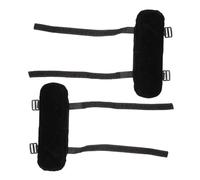 ULTECHNOVO 2 Pezzi Cuscino per Bracciolo Sedia Ufficio in Spugna Morbida Supporto Confortevole e Antiscivolo per Braccioli Neri per Scrivania e Lavoro