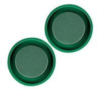 ULTECHNOVO 2 Pezzi Fango Floreale Rotondo Verde in PP per Fioristi e Eventi | Assorbe Acqua, Taglio su Misura, Densità Alta, per Bouquet e Fiori Freschi, Ciotola Decorativa