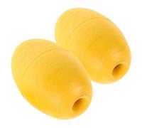 ULTECHNOVO 2 Pezzi Galleggiante Ovale in PVC Giallo per Linee e Accessori | Navigazione e Piscine, Leggero e Portatile, Facile da Installare, Forma Ovale, Anti-spostamento